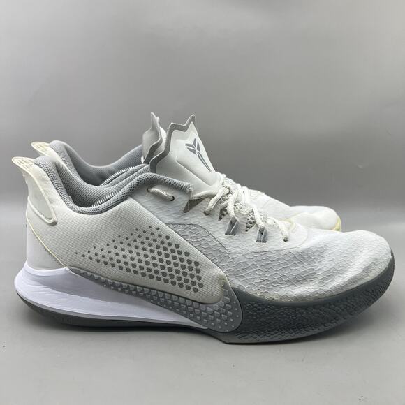 Nike Mamba Fury Basketball Shoes Men Size 15 White Gray Comfort Low Top Sneakers main image 8
